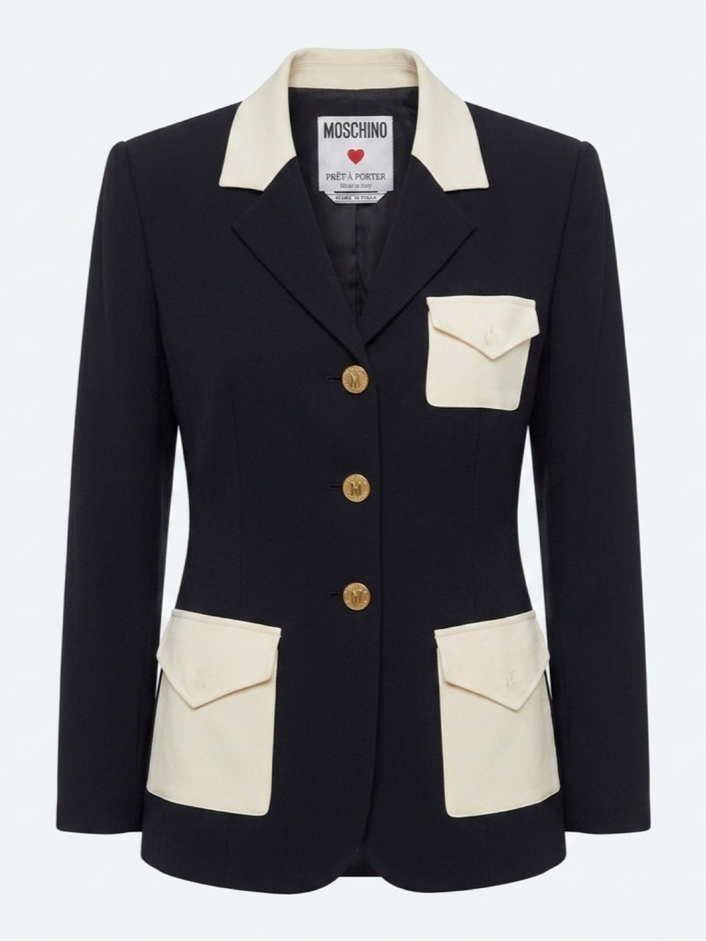 Vintage Moschino Prêt-à-Porter Envelope Pocket Blazer - 90s Made in Italy
